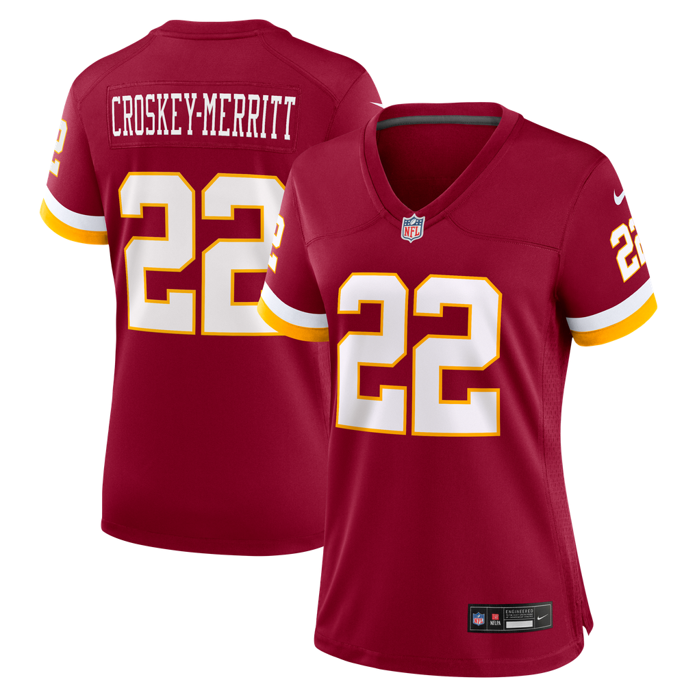 Women's Washington Commanders Jacory Croskey-Merritt Burgundy Game Jersey