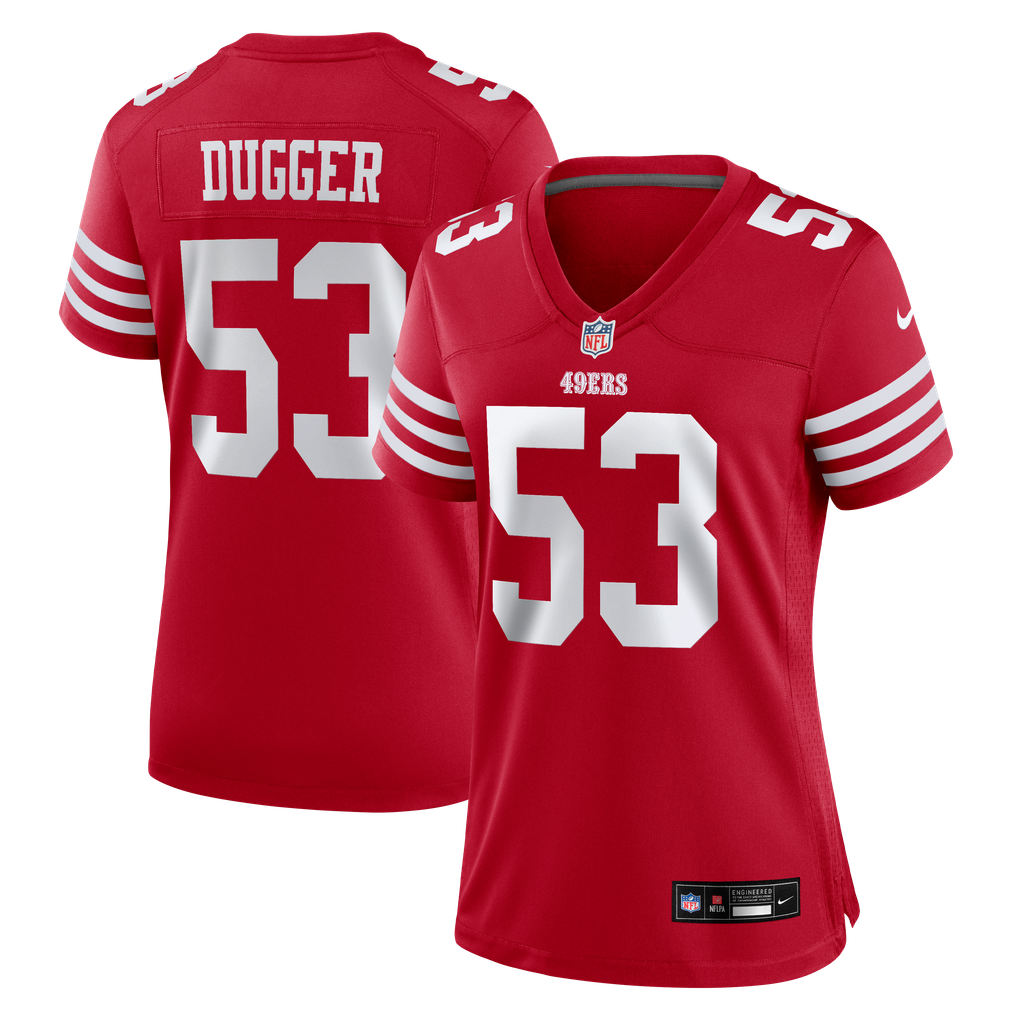 Women's San Francisco 49ers Jaden Dugger Scarlet Team Game Jersey