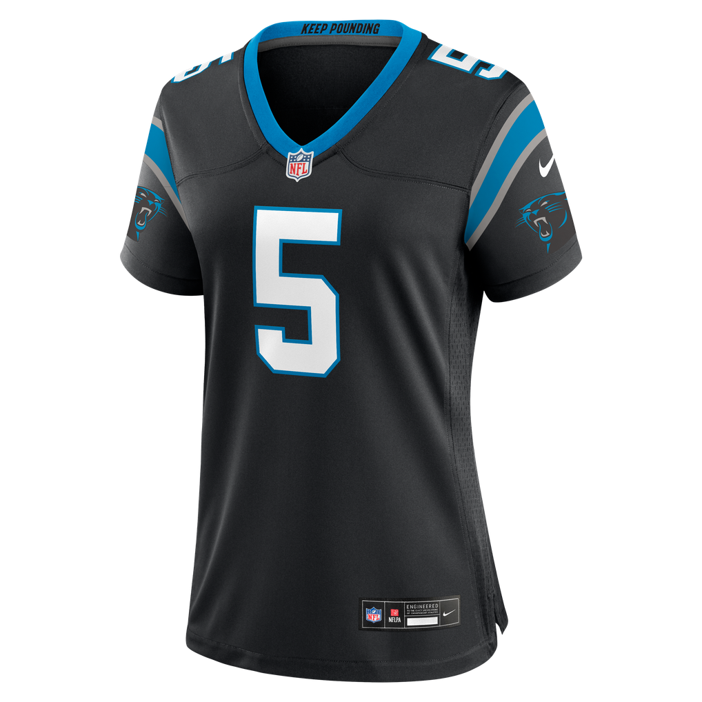 Women's Carolina Panthers Jaelan Phillips Black Team Game Jersey