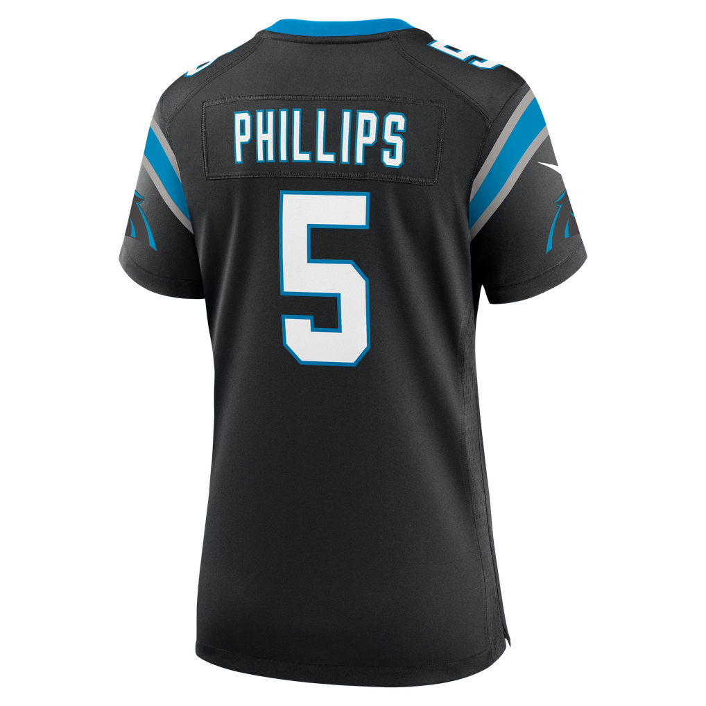 Women's Carolina Panthers Jaelan Phillips Black Team Game Jersey