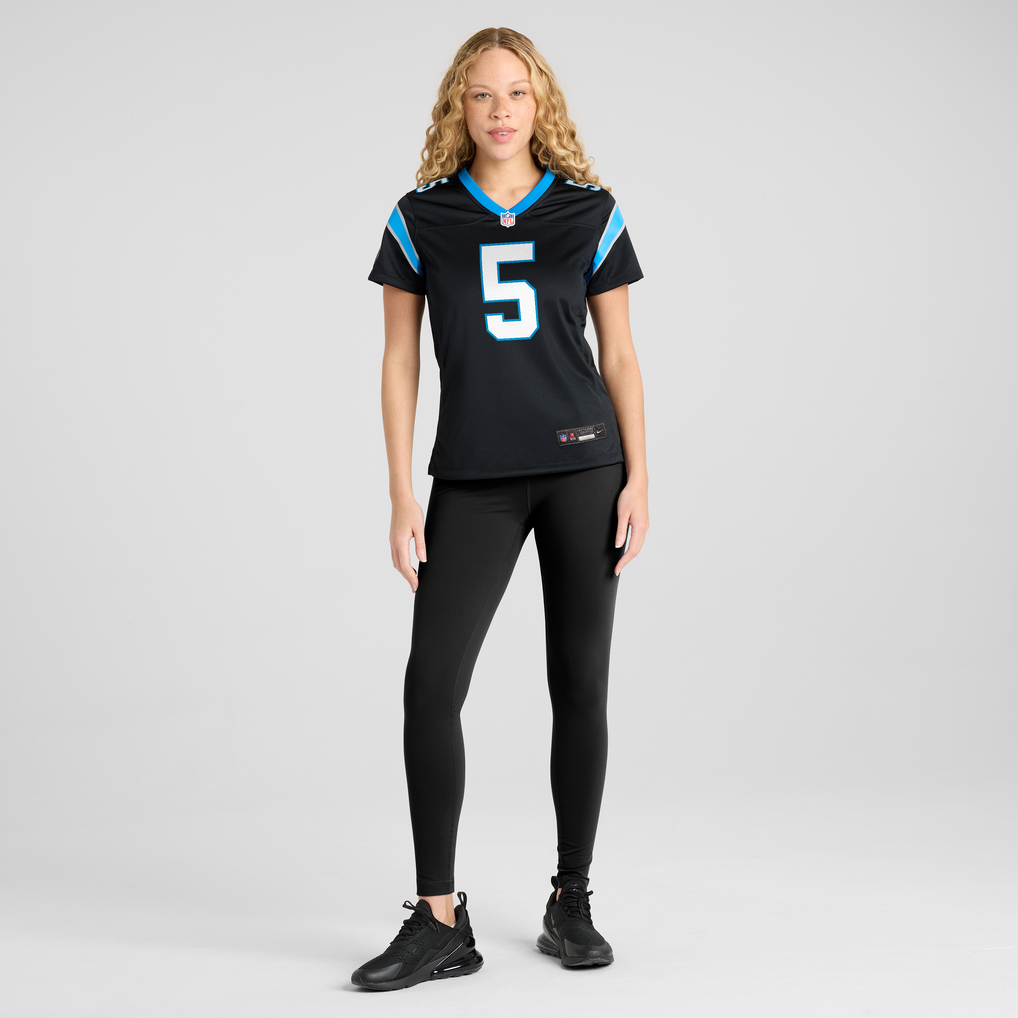 Women's Carolina Panthers Jaelan Phillips Black Team Game Jersey