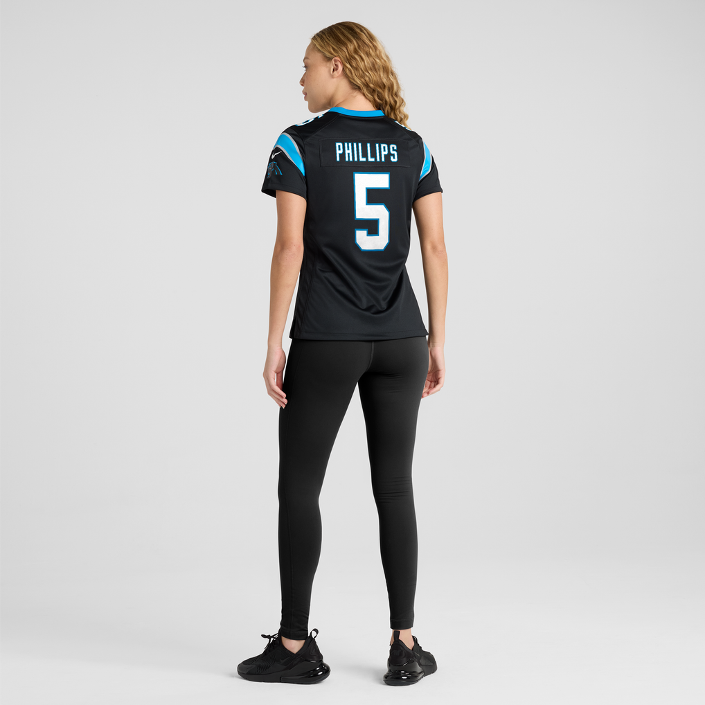 Women's Carolina Panthers Jaelan Phillips Black Team Game Jersey