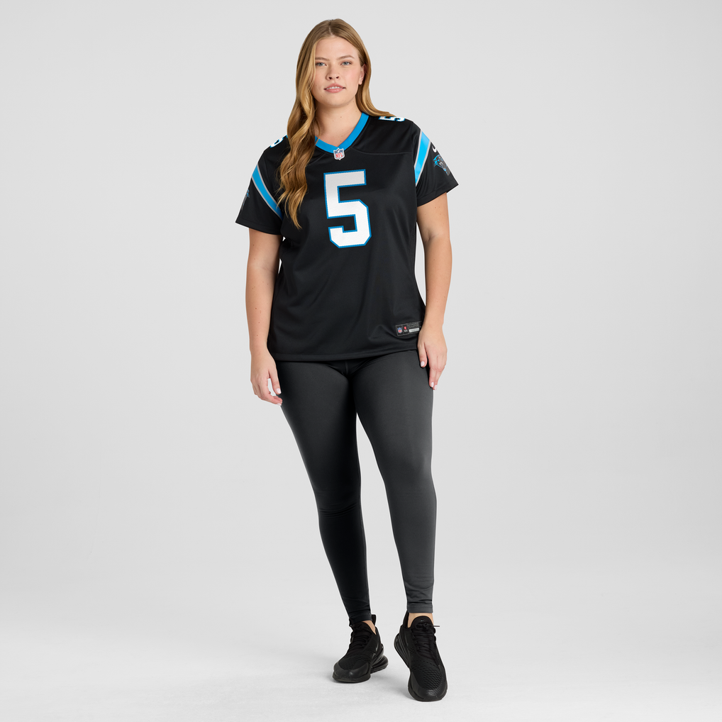 Women's Carolina Panthers Jaelan Phillips Black Team Game Jersey
