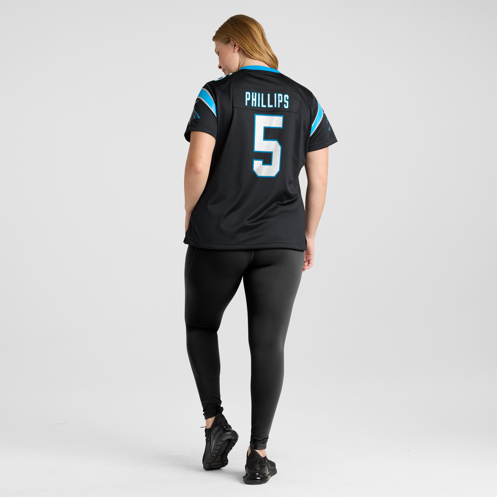 Women's Carolina Panthers Jaelan Phillips Black Team Game Jersey
