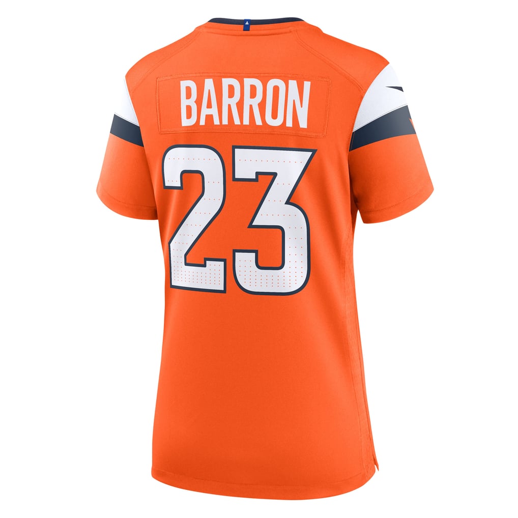 Women's Denver Broncos Jahdae Barron Orange Team Game Jersey