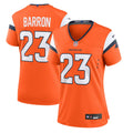 Women's Denver Broncos Jahdae Barron Orange Team Game Jersey