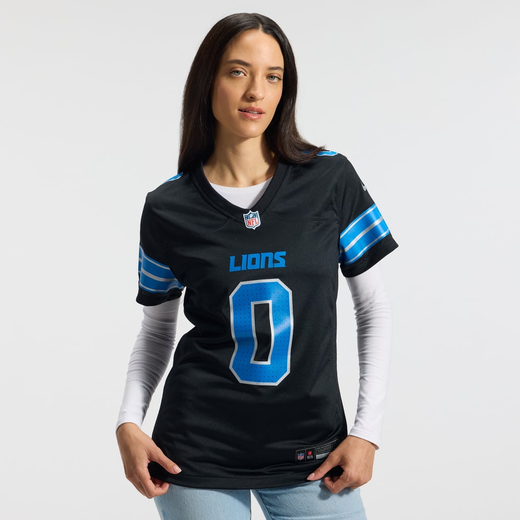 Women's Detroit Lions Jahmyr Gibbs Black 2nd Alternate Game Player Jersey