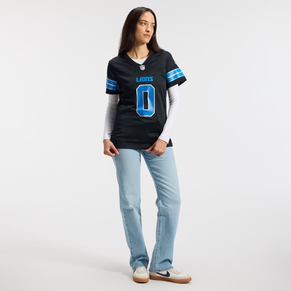 Women's Detroit Lions Jahmyr Gibbs Black 2nd Alternate Game Player Jersey