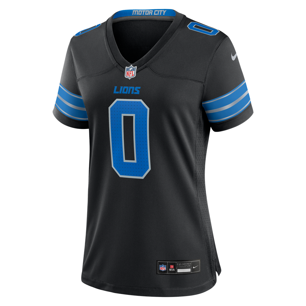 Women's Detroit Lions Jahmyr Gibbs Black 2nd Alternate Game Player Jersey