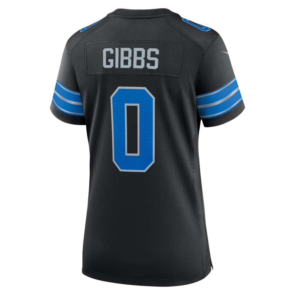 Women's Detroit Lions Jahmyr Gibbs Black 2nd Alternate Game Player Jersey