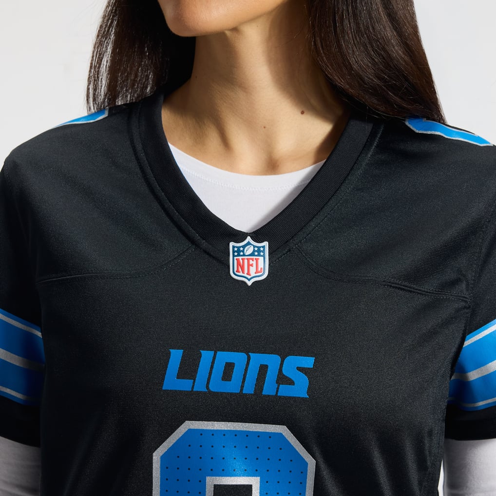 Women's Detroit Lions Jahmyr Gibbs Black 2nd Alternate Game Player Jersey