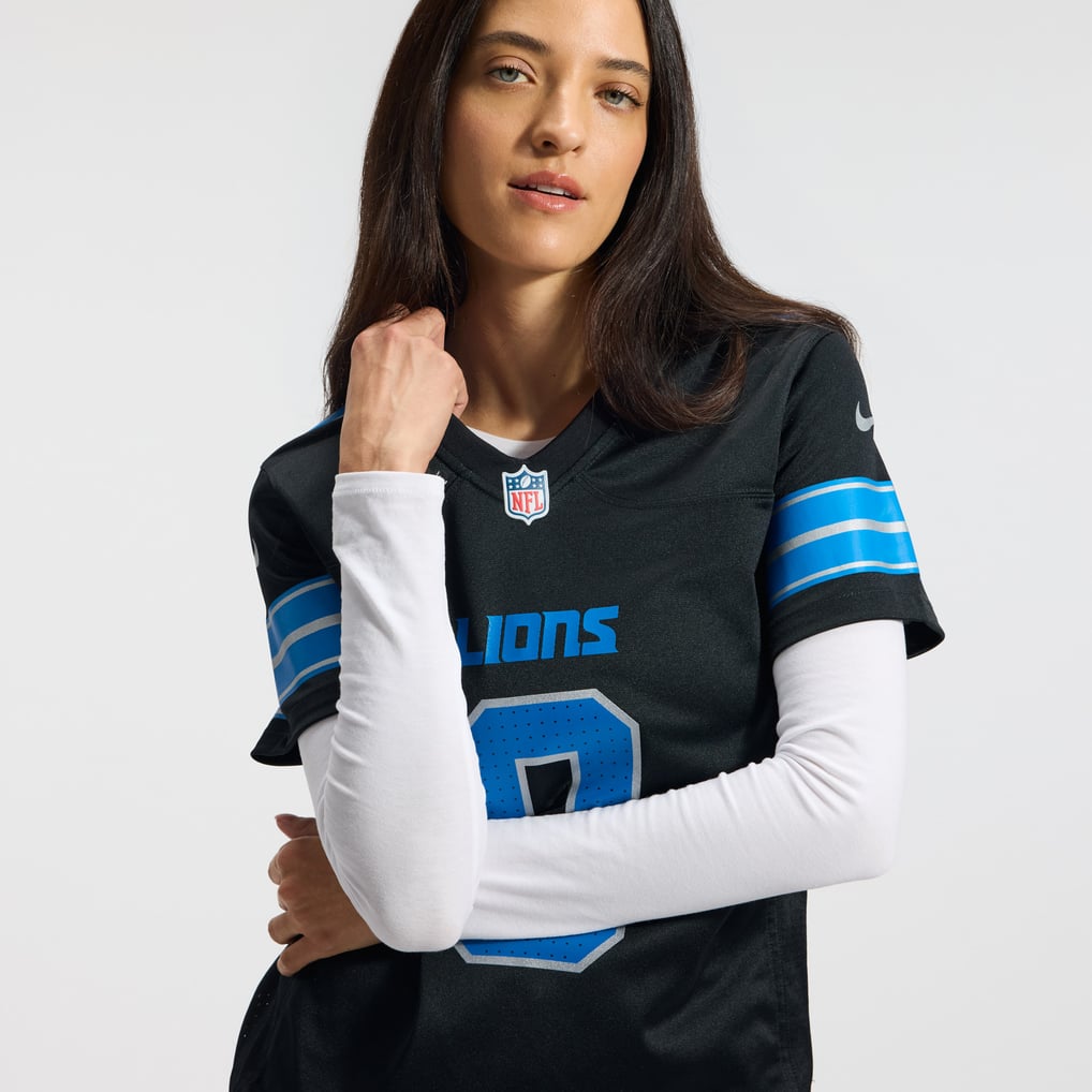 Women's Detroit Lions Jahmyr Gibbs Black 2nd Alternate Game Player Jersey