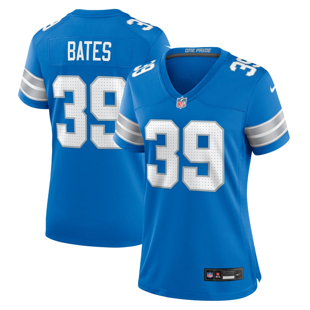 Women's Detroit Lions Jake Bates Blue Team Game Jersey