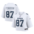 Women's Dallas Cowboys Jake Ferguson White Cropped Fashion Game Jersey