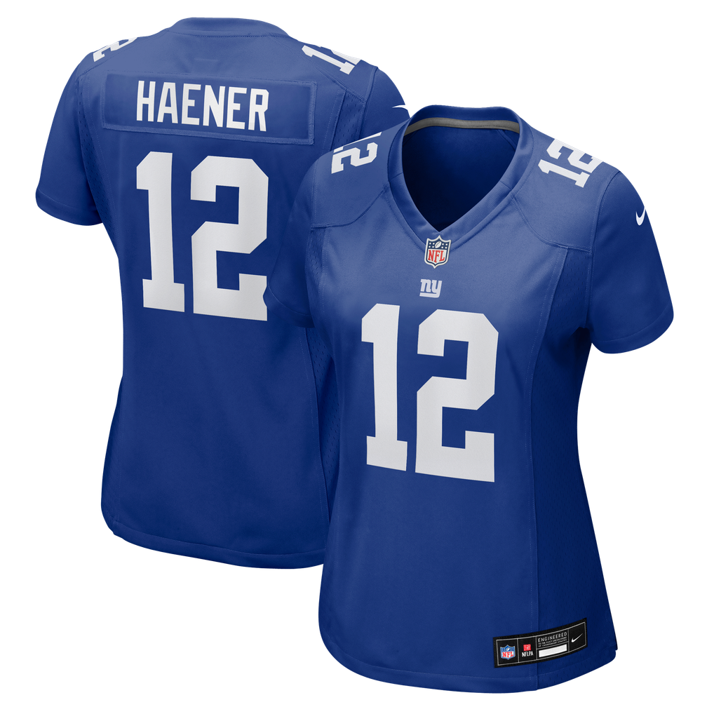 Women's New York Giants Jake Haener Royal Team Game Jersey