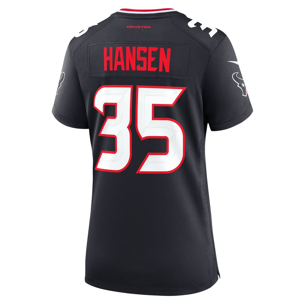 Women's Houston Texans Jake Hansen Navy Team Game Jersey
