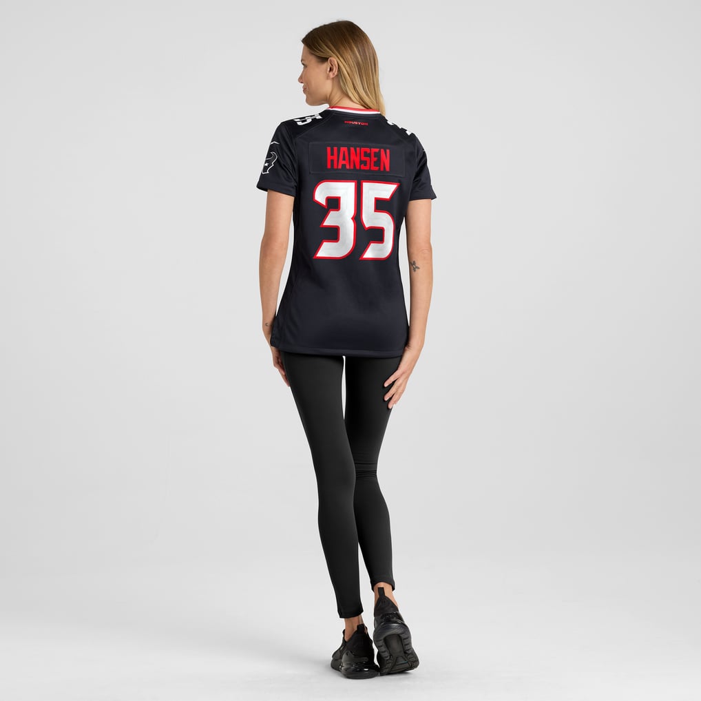 Women's Houston Texans Jake Hansen Navy Team Game Jersey