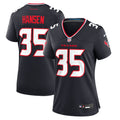 Women's Houston Texans Jake Hansen Navy Team Game Jersey