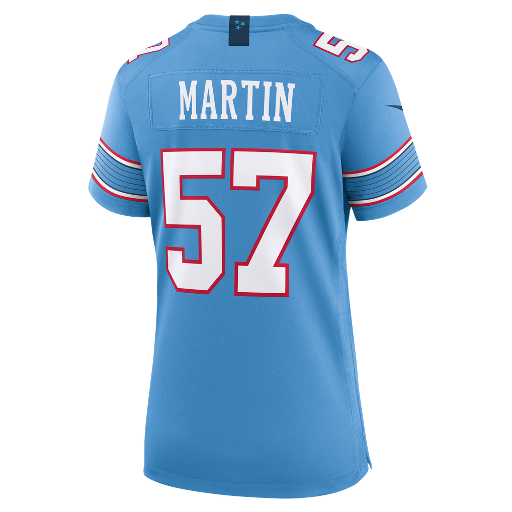 Women's Tennessee Titans Jake Martin Light Blue Team Game Jersey