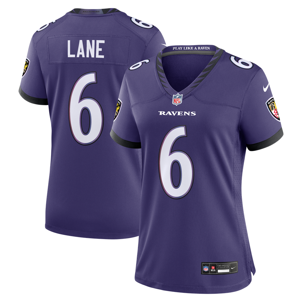 Women's Baltimore Ravens Ja'Kobi Lane Purple Team Game Jersey