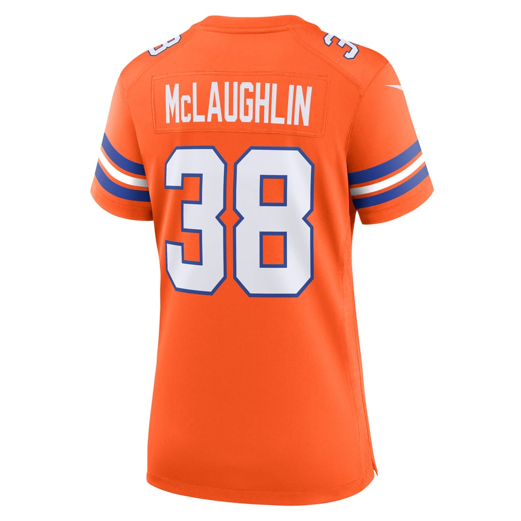 Women's Denver Broncos Jaleel McLaughlin Orange Mile High Collection 1977 Throwback Player Game Jersey