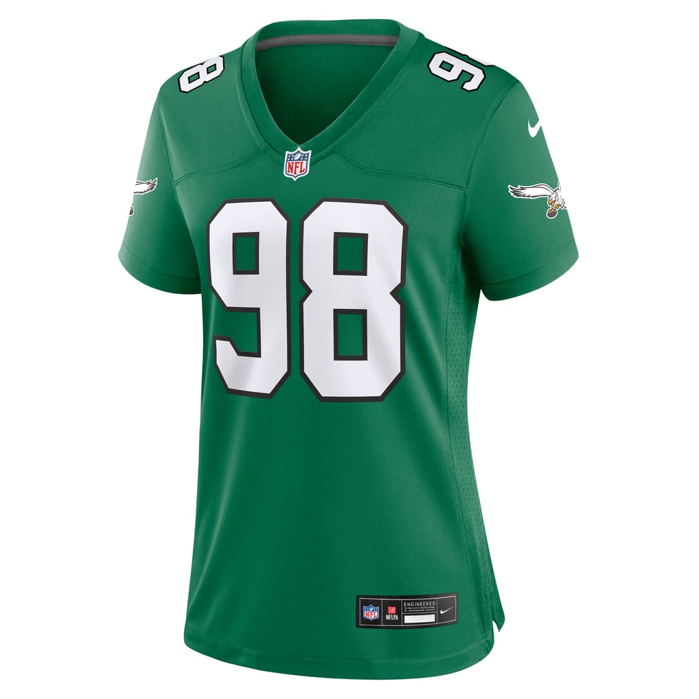 Women's Philadelphia Eagles Jalen Carter Kelly Green Alternate Game Jersey