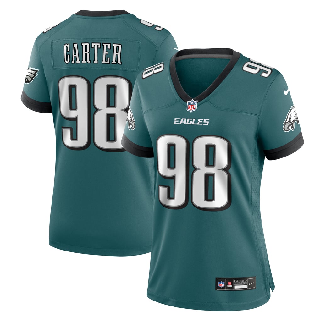 Women's Philadelphia Eagles Jalen Carter Midnight Green Team Game Jersey