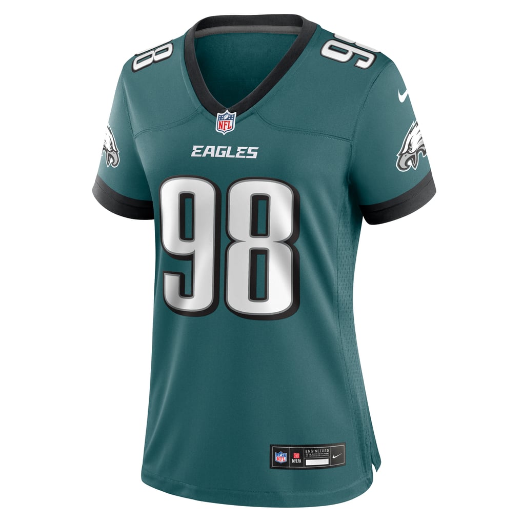 Women's Philadelphia Eagles Jalen Carter Midnight Green Team Game Jersey