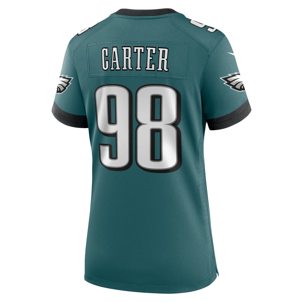 Women's Philadelphia Eagles Jalen Carter Midnight Green Team Game Jersey
