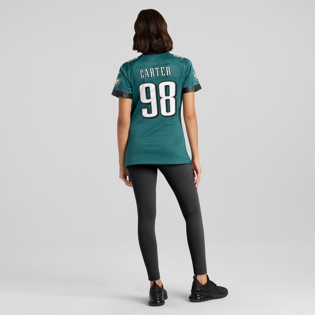 Women's Philadelphia Eagles Jalen Carter Midnight Green Team Game Jersey