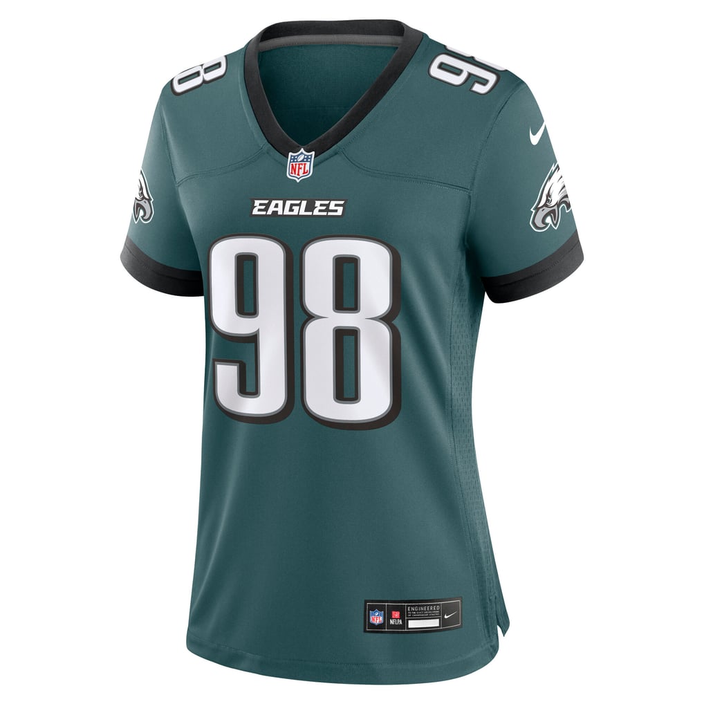 Women's Philadelphia Eagles Jalen Carter Midnight Green Team Game Jersey