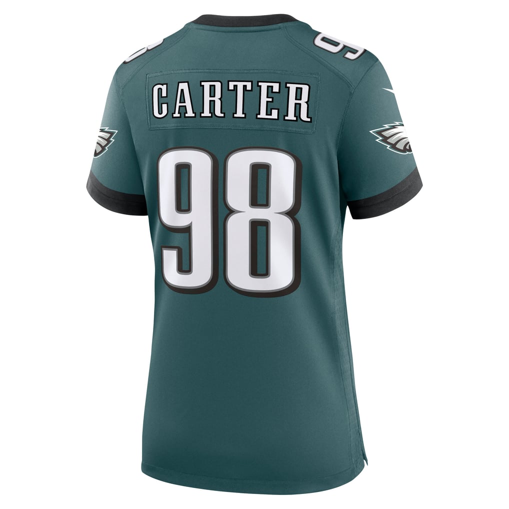Women's Philadelphia Eagles Jalen Carter Midnight Green Team Game Jersey
