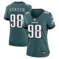 Women's Philadelphia Eagles Jalen Carter Midnight Green Team Game Jersey