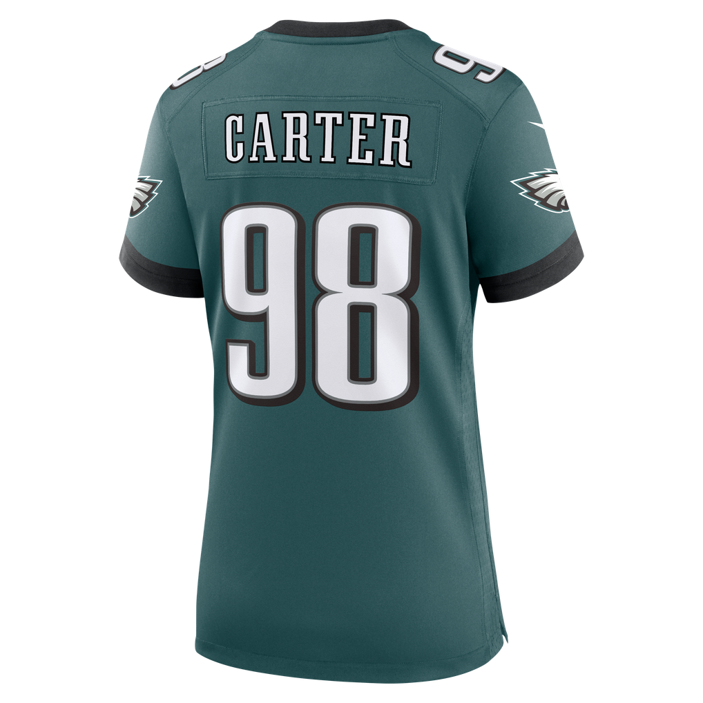 Women's Philadelphia Eagles Jalen Carter Midnight Green Team Game Jersey