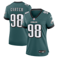 Women's Philadelphia Eagles Jalen Carter Midnight Green Team Game Jersey