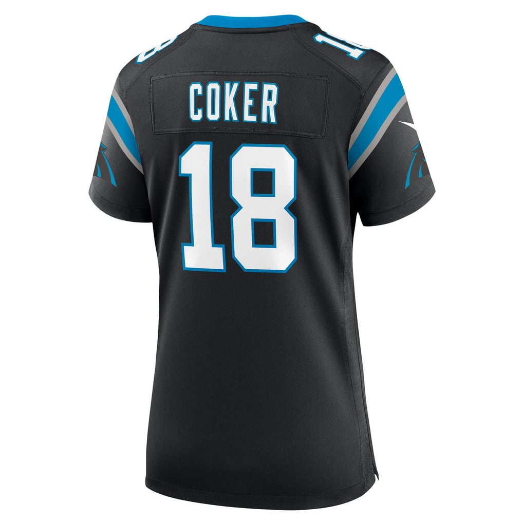 Women's Carolina Panthers Jalen Coker Black Team Game Jersey