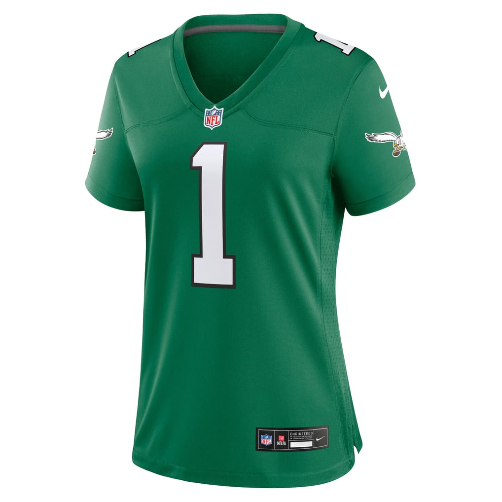 Women's Philadelphia Eagles Jalen Hurts Kelly Green Game Player Jersey