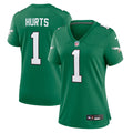 Women's Philadelphia Eagles Jalen Hurts Kelly Green Game Player Jersey