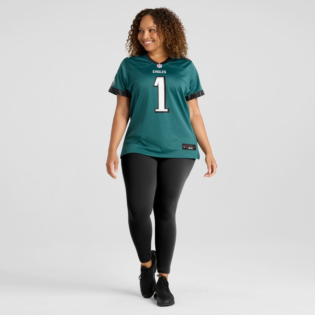 Women's Philadelphia Eagles Jalen Hurts Midnight Green Team Game Jersey
