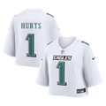 Women's Philadelphia Eagles Jalen Hurts White Cropped Fashion Game Jersey