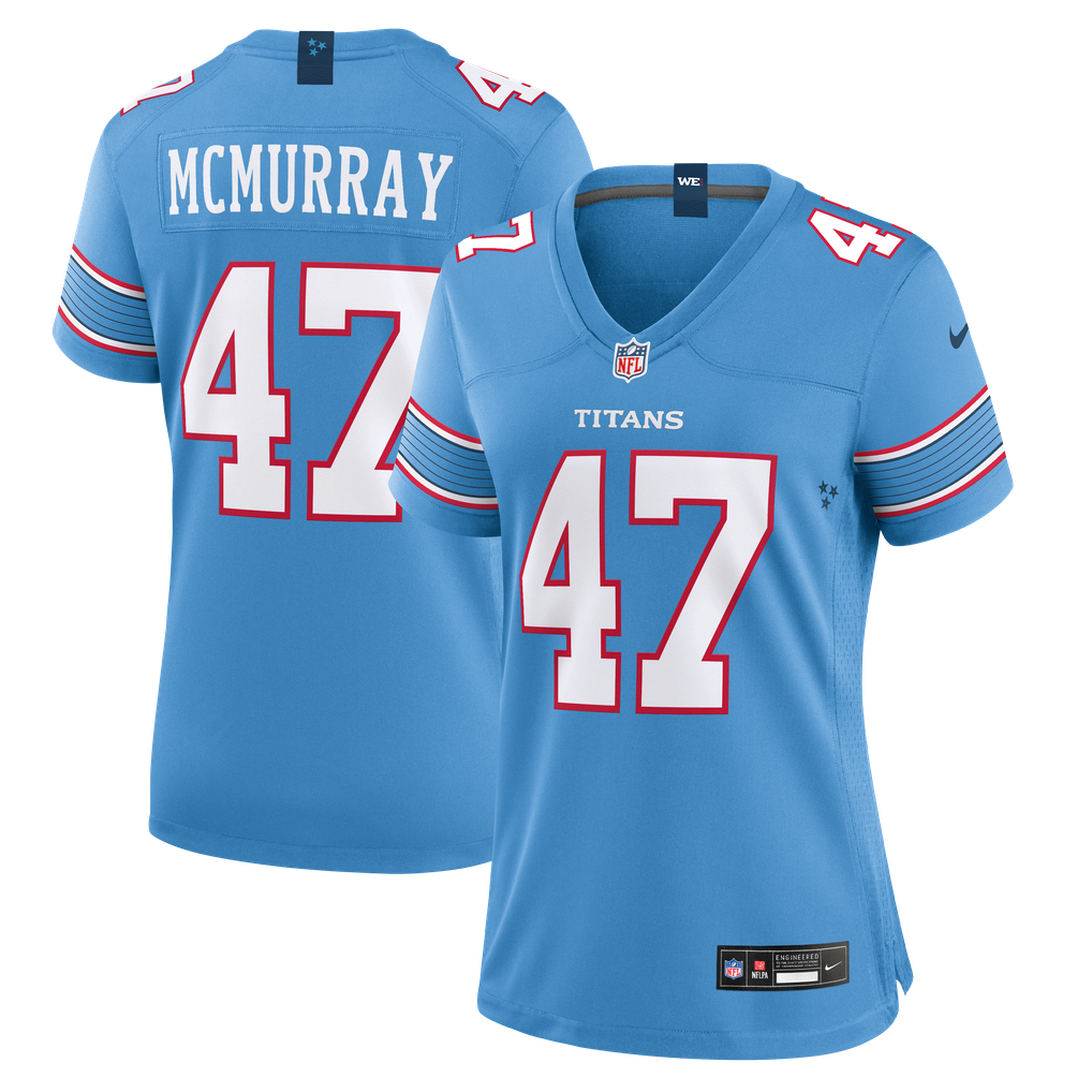 Women's Tennessee Titans Jalen McMurray Light Blue Team Game Jersey