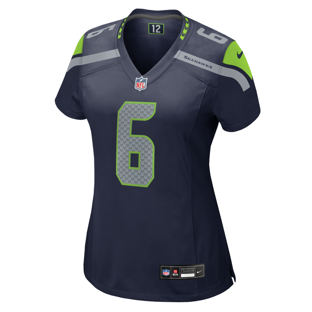 Women's Seattle Seahawks Jalen Milroe College Navy Team Game Jersey
