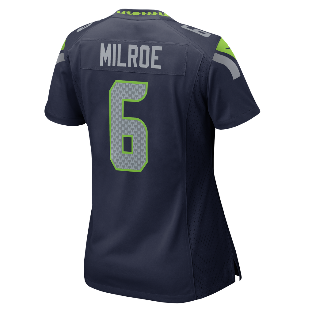 Women's Seattle Seahawks Jalen Milroe College Navy Team Game Jersey
