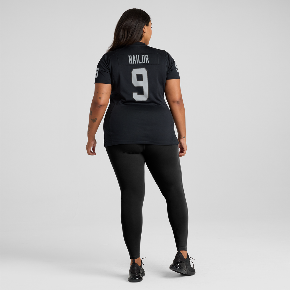 Women's Las Vegas Raiders Jalen Nailor Black Team Game Jersey