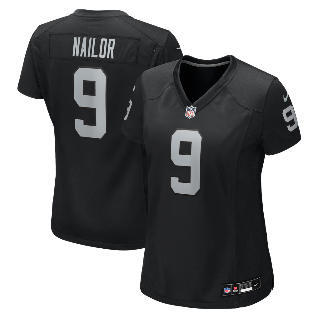 Women's Las Vegas Raiders Jalen Nailor Black Team Game Jersey