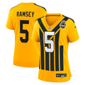 Women's Pittsburgh Steelers Jalen Ramsey Gold Alternate 1933 Throwback Game Jersey