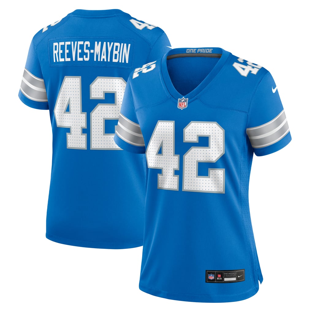 Women's Detroit Lions Jalen Reeves-Maybin Blue Team Game Jersey