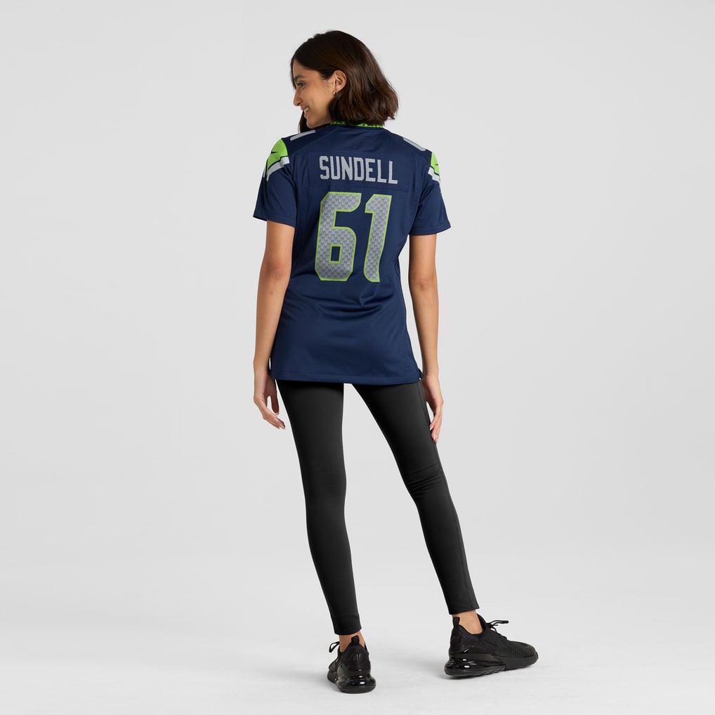 Women's Seattle Seahawks Jalen Sundell College Navy Team Game Jersey