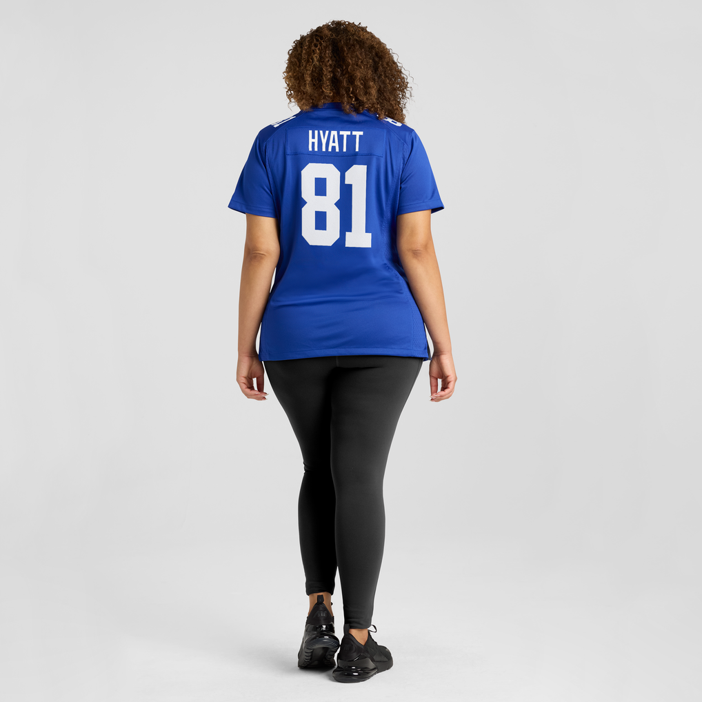 Women's New York Giants Jalin Hyatt Royal Team Game Jersey