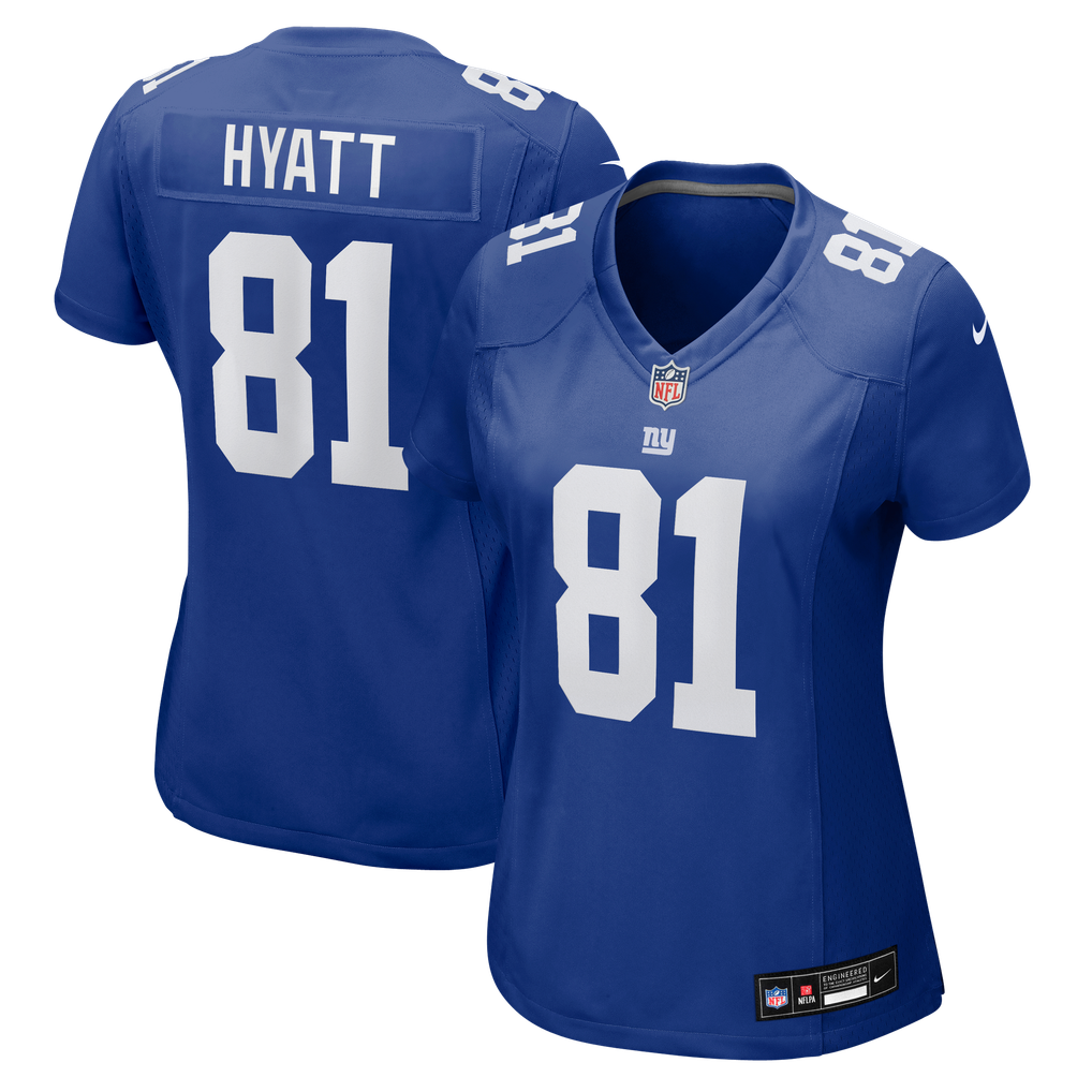 Women's New York Giants Jalin Hyatt Royal Team Game Jersey